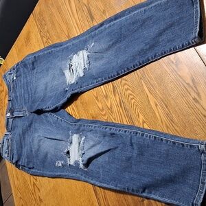 JUDY BLUE Jeans Womens 13 / 31 BOYFRIEND FIT Distressed Denim Preowned Used Rip